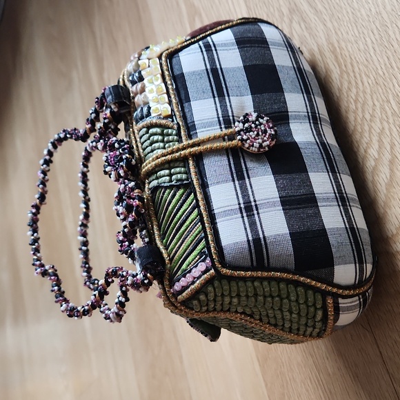 Vintage Mary Francis Velvet Floral Beaded Bag - Picture 3 of 7